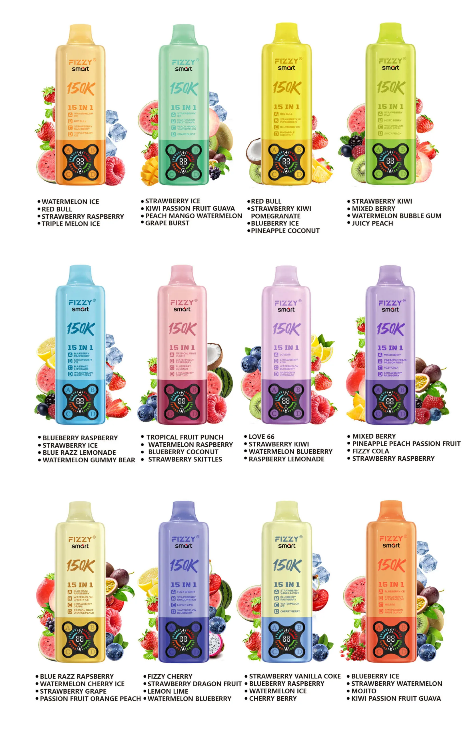Fizzy 150K Puffs Disposable Vape Flavors List - 5