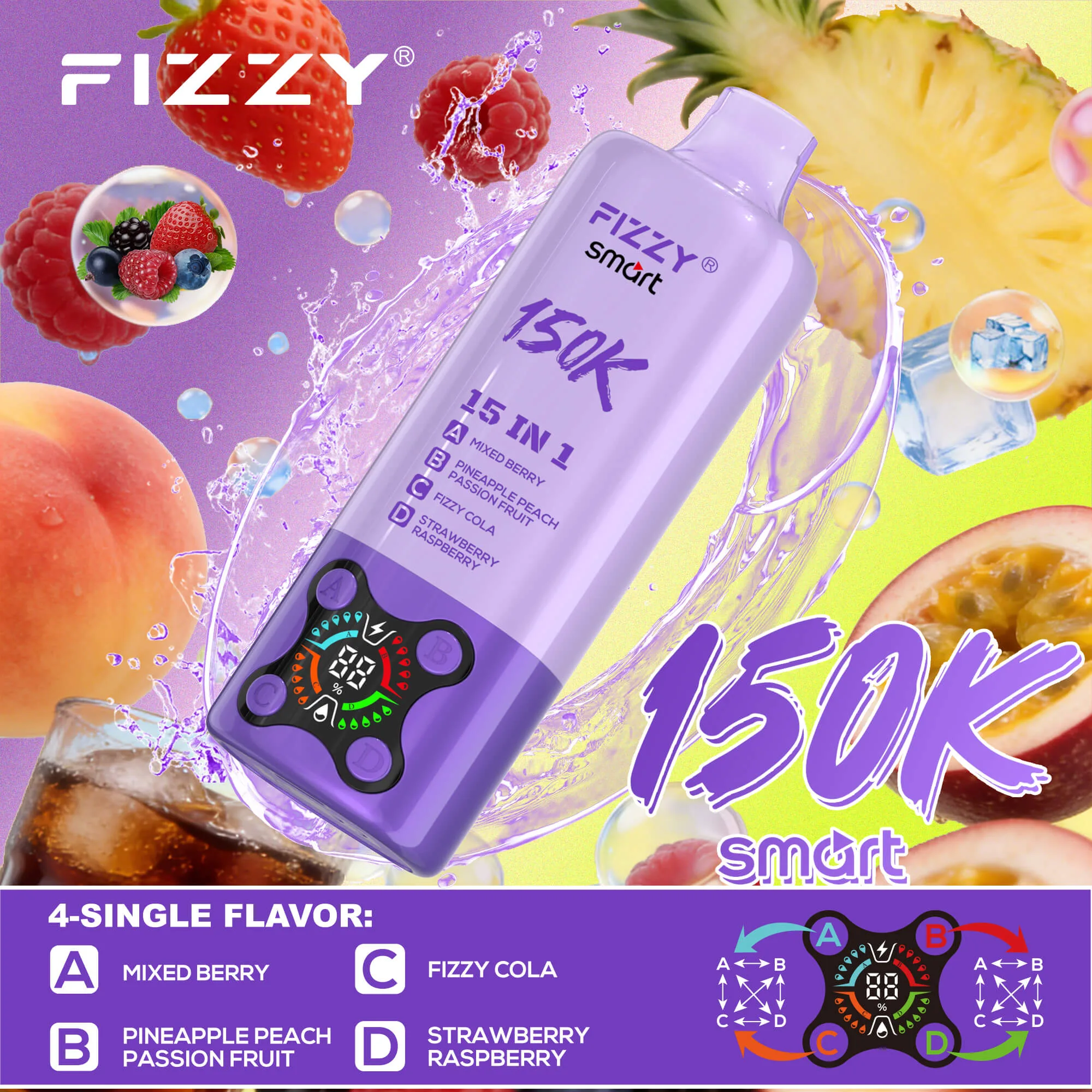 Fizzy 150K Puffs Disposable Vape-5 Fizzy 150K Puffs Disposable Vape-5