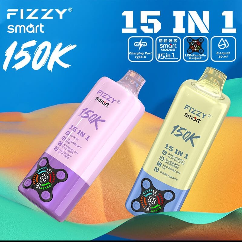 Fizzy 150K Puffs -  15-in-1 Smart Multi-Flavor Rechargeable Disposable Vape-31
